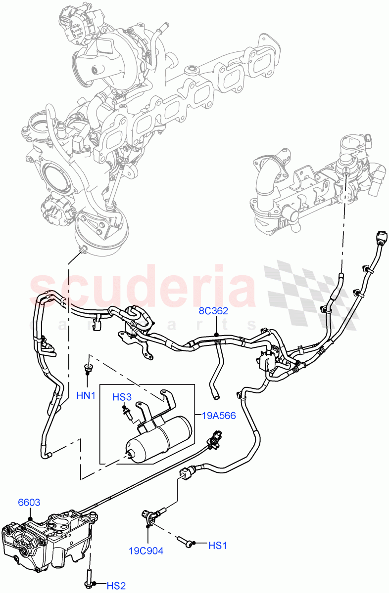 Vacuum Control And Air Injection (3.0L AJ20D6 Diesel High) ((V) FROMMA000001) of Land Rover Land Rover Range Rover Velar (2017+) [3.0 I6 Turbo Diesel AJ20D6]