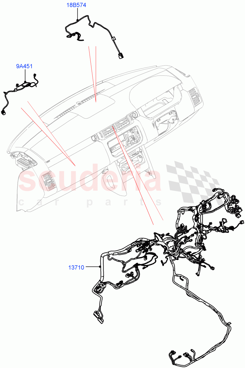 Electrical Wiring - Engine And Dash (Facia) ((V) FROMKA000001) of Land Rover Land Rover Range Rover (2012-2021) [3.0 Diesel 24V DOHC TC]