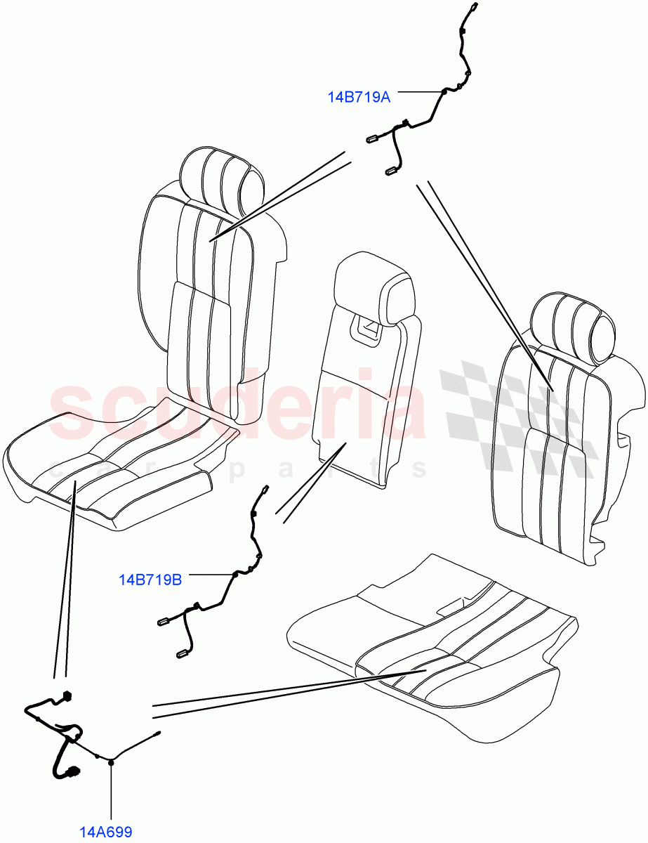 Wiring - Seats (Rear Seats) ((V) FROMAA313069) of Land Rover Land Rover Range Rover (2010-2012) [3.6 V8 32V DOHC EFI Diesel]