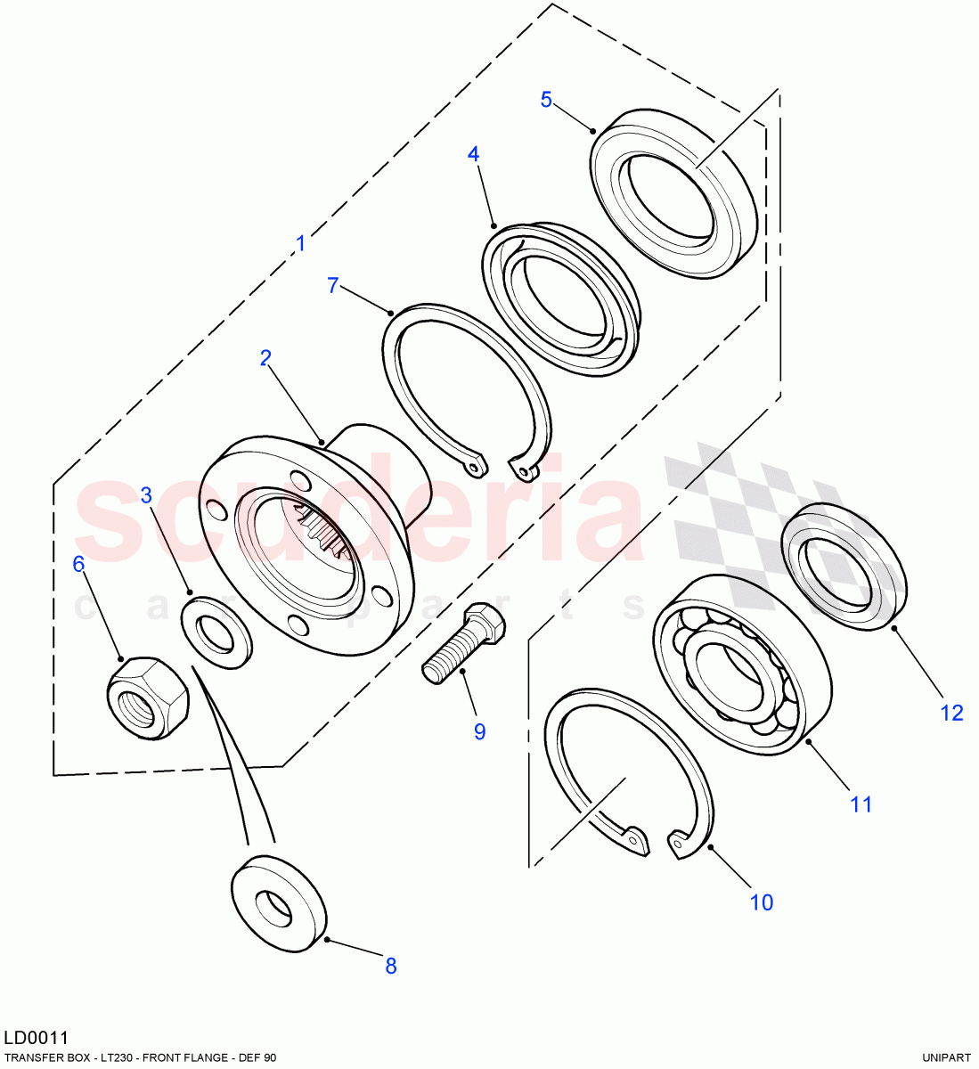 Front Flange ((V) FROM7A000001) of Land Rover Land Rover Defender (2007-2016)
