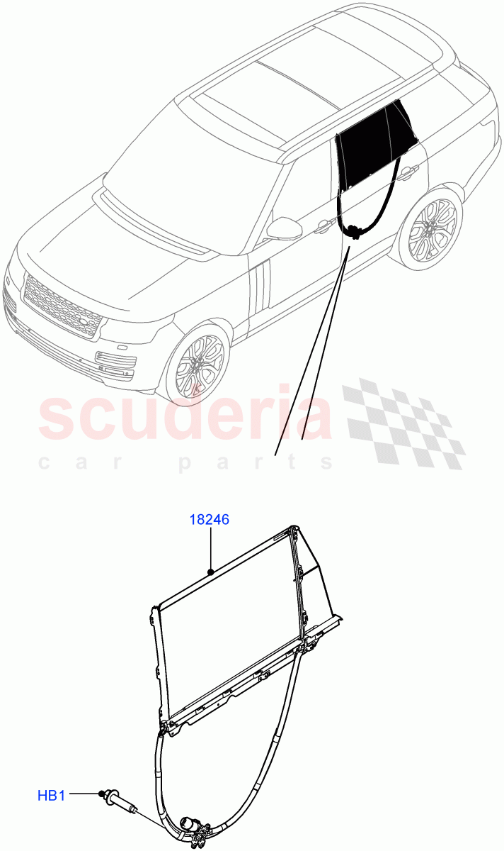 Rear Door Glass And Window Controls (Long Wheelbase) of Land Rover Land Rover Range Rover (2012-2021) [3.0 I6 Turbo Diesel AJ20D6]