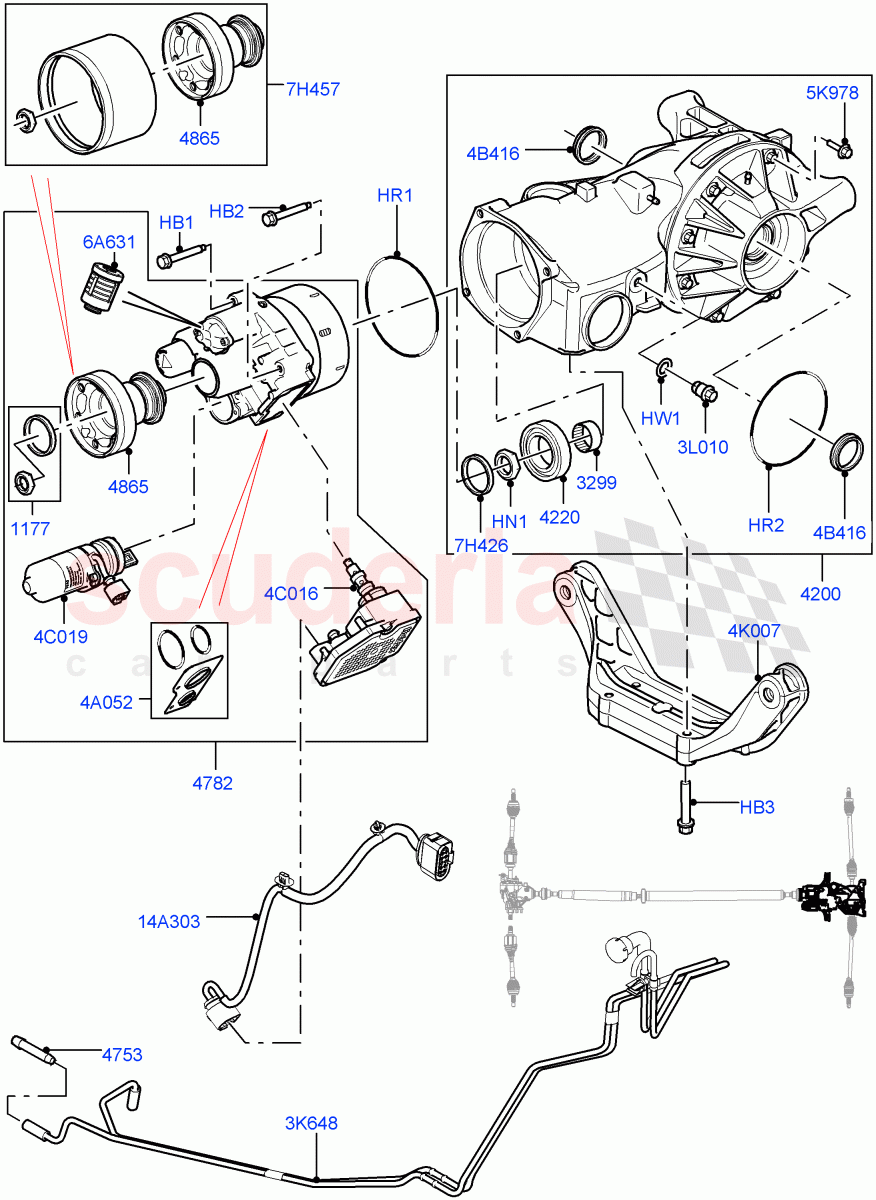 Rear Axle (Halewood (UK), Efficient Driveline) ((V) FROMEH000001, (V) TOFH999999) of Land Rover Land Rover Range Rover Evoque (2012-2018) [2.0 Turbo Petrol AJ200P]