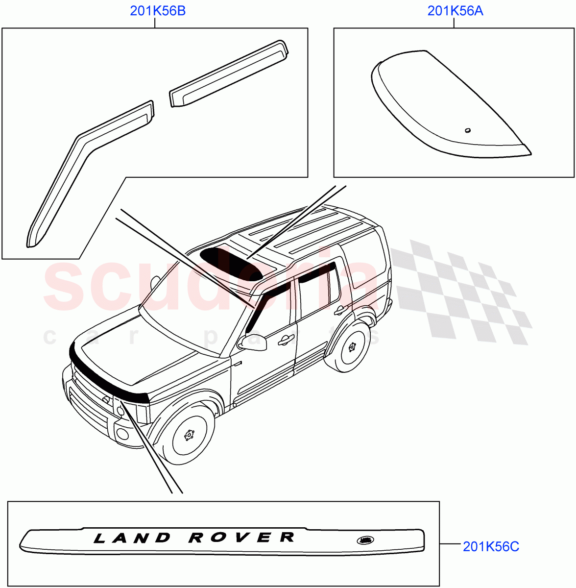 Air Deflectors (Accessory) ((V) FROMAA000001) of Land Rover Land Rover Discovery 4 (2010-2016) [4.0 Petrol V6]