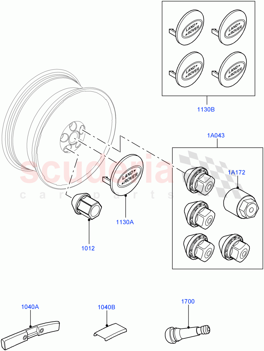 Wheels (Additional Equipment) (Halewood (UK)) of Land Rover Land Rover Discovery Sport (2015+) [1.5 I3 Turbo Petrol AJ20P3]