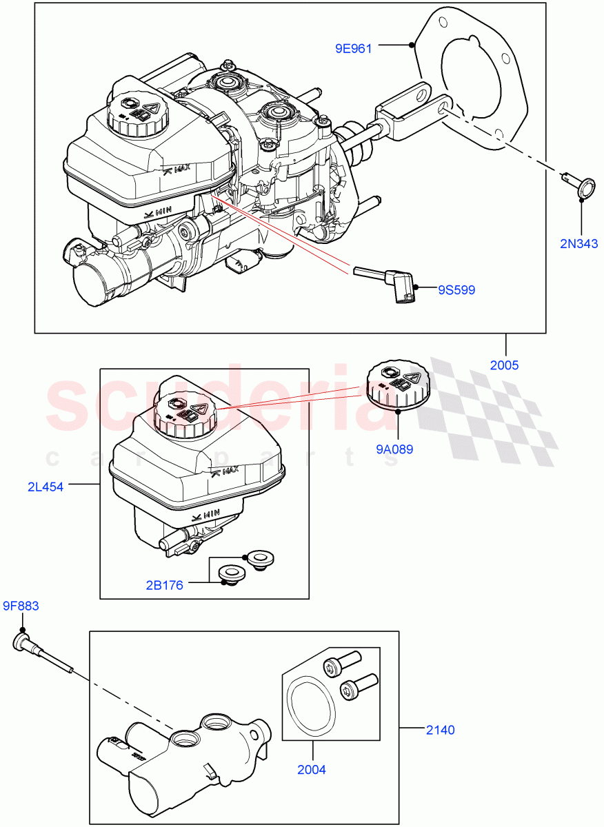 Electric Brake Booster (2.0L AJ200P Hi PHEV) ((V) FROMJA000001) of Land Rover Land Rover Range Rover (2012-2021) [2.0 Turbo Petrol GTDI]