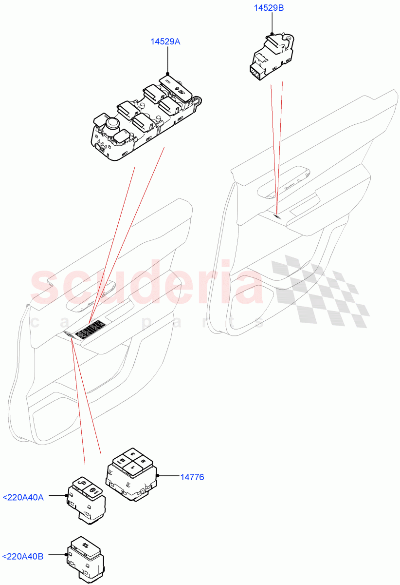 Switches (Front And Rear Doors) of Land Rover Land Rover Range Rover Velar (2017+) [5.0 OHC SGDI SC V8 Petrol]
