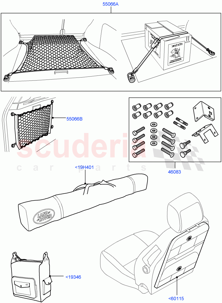 Accessory Stowage Kits (Accessory) (Less Armoured) ((V) FROMAA000001) of Land Rover Land Rover Range Rover (2010-2012) [5.0 OHC SGDI SC V8 Petrol]