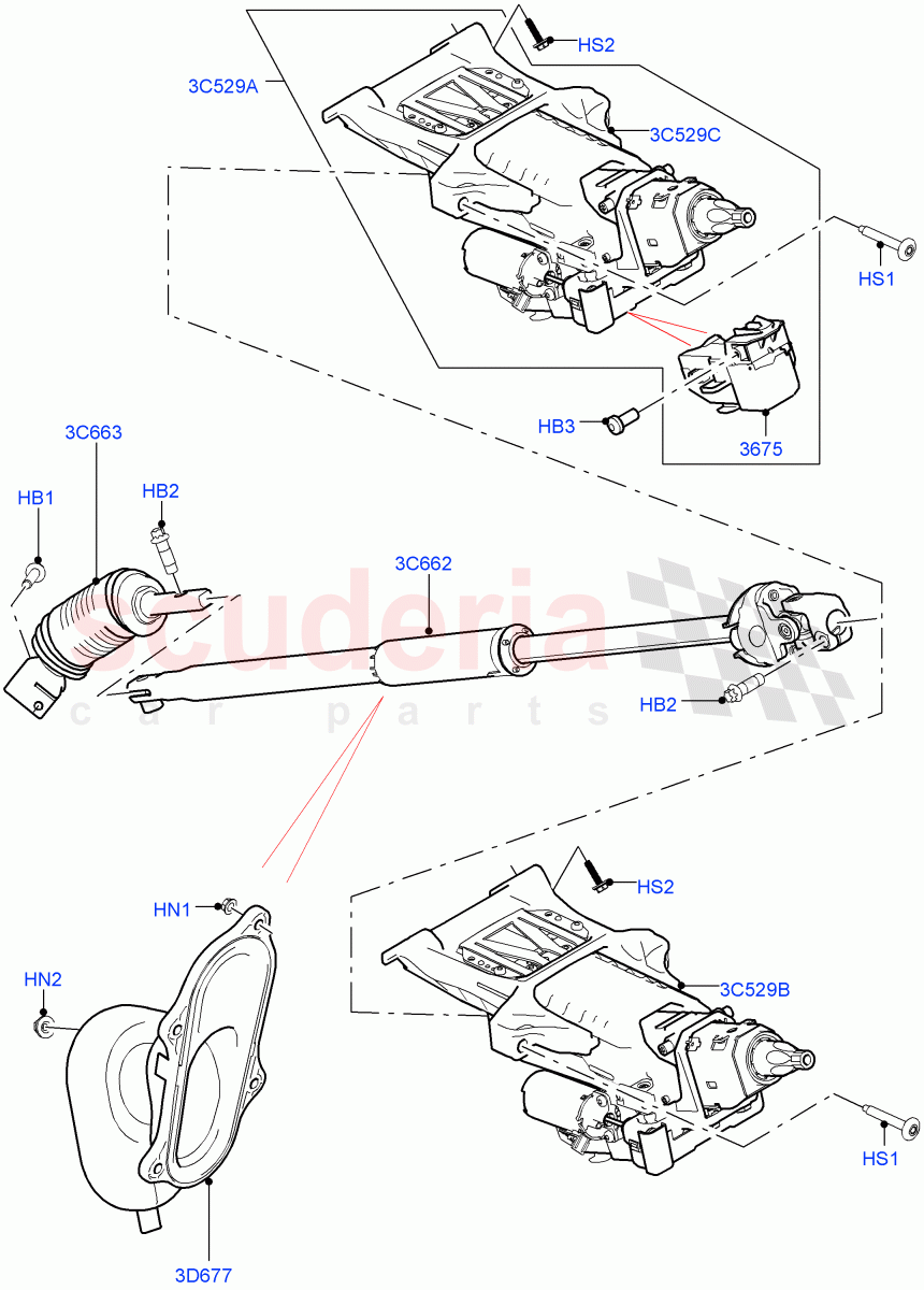 Steering Column ((V) FROMHA000001) of Land Rover Land Rover Range Rover Sport (2014+) [3.0 I6 Turbo Diesel AJ20D6]