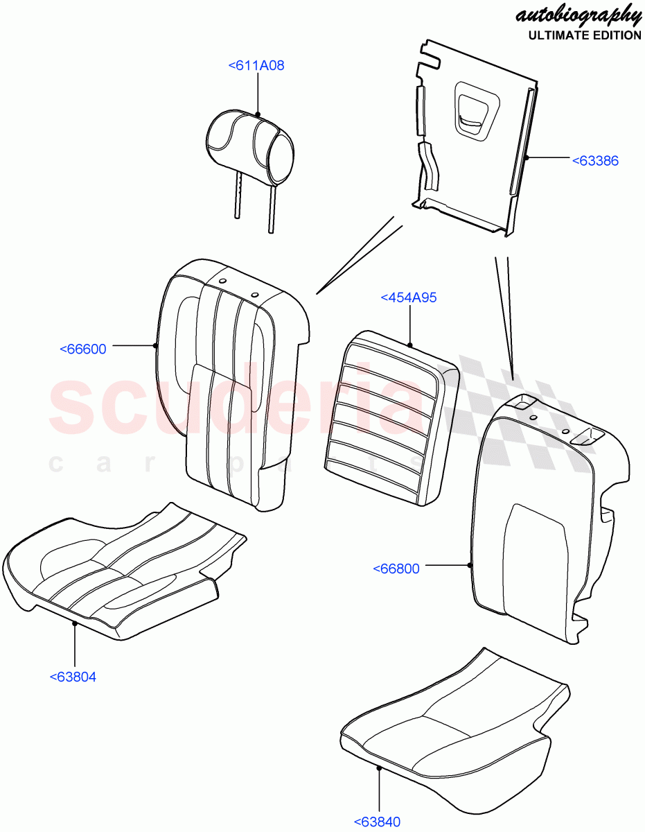 Rear Seat Covers (Autobiography Ultimate Edition) ((V) FROMBA344356) of Land Rover Land Rover Range Rover (2010-2012) [5.0 OHC SGDI SC V8 Petrol]