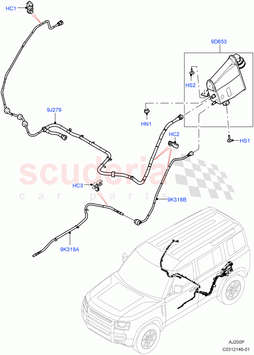 Carbon Canister (Nitra Plant Build) (2.0L I4 High DOHC AJ200 Petrol, Pet Tank W/O Leak Det - Std Filter) ((V) FROMN2000001) of Land Rover Land Rover Defender (2020+) [2.0 Turbo Petrol AJ200P]
