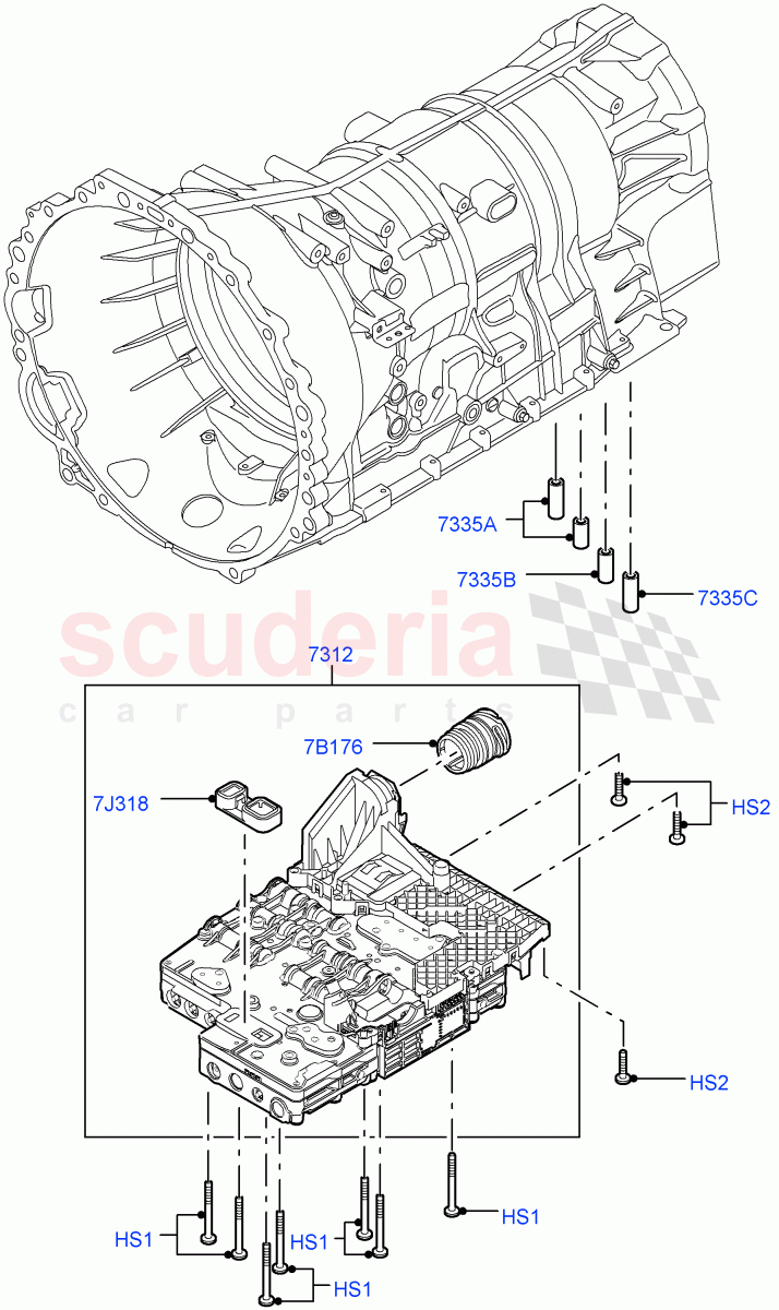 Valve Body - Main Control & Servo's (3.0 V6 Diesel, 6 Speed Auto Transmission ZF 6HP28, 5.0L OHC SGDI SC V8 Petrol - AJ133, 5.0L OHC SGDI NA V8 Petrol - AJ133) ((V) FROMAA000001) of Land Rover Land Rover Discovery 4 (2010-2016) [3.0 Diesel 24V DOHC TC]