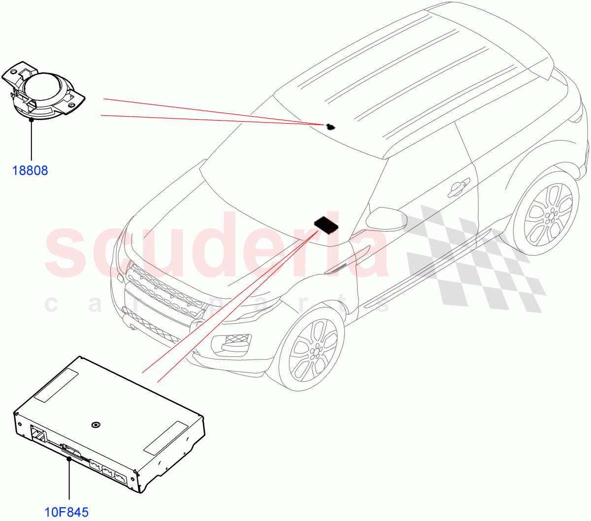 Telematics (Telematics Control Unit) (Itatiaia (Brazil)) ((V) FROMGT000001) of Land Rover Land Rover Range Rover Evoque (2012-2018) [2.2 Single Turbo Diesel]
