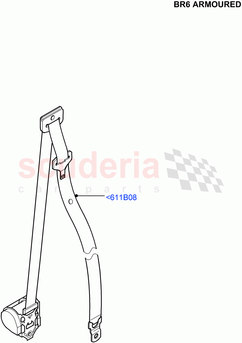 Front Seat Belts (With B6 Level Armouring) ((V) FROMAA000001) of Land Rover Land Rover Discovery 4 (2010-2016) [3.0 Diesel 24V DOHC TC]