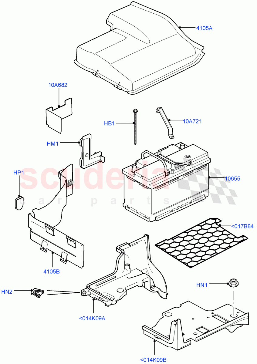 Battery And Mountings ((V) FROMAA000001) of Land Rover Land Rover Range Rover Sport (2010-2013) [5.0 OHC SGDI NA V8 Petrol]
