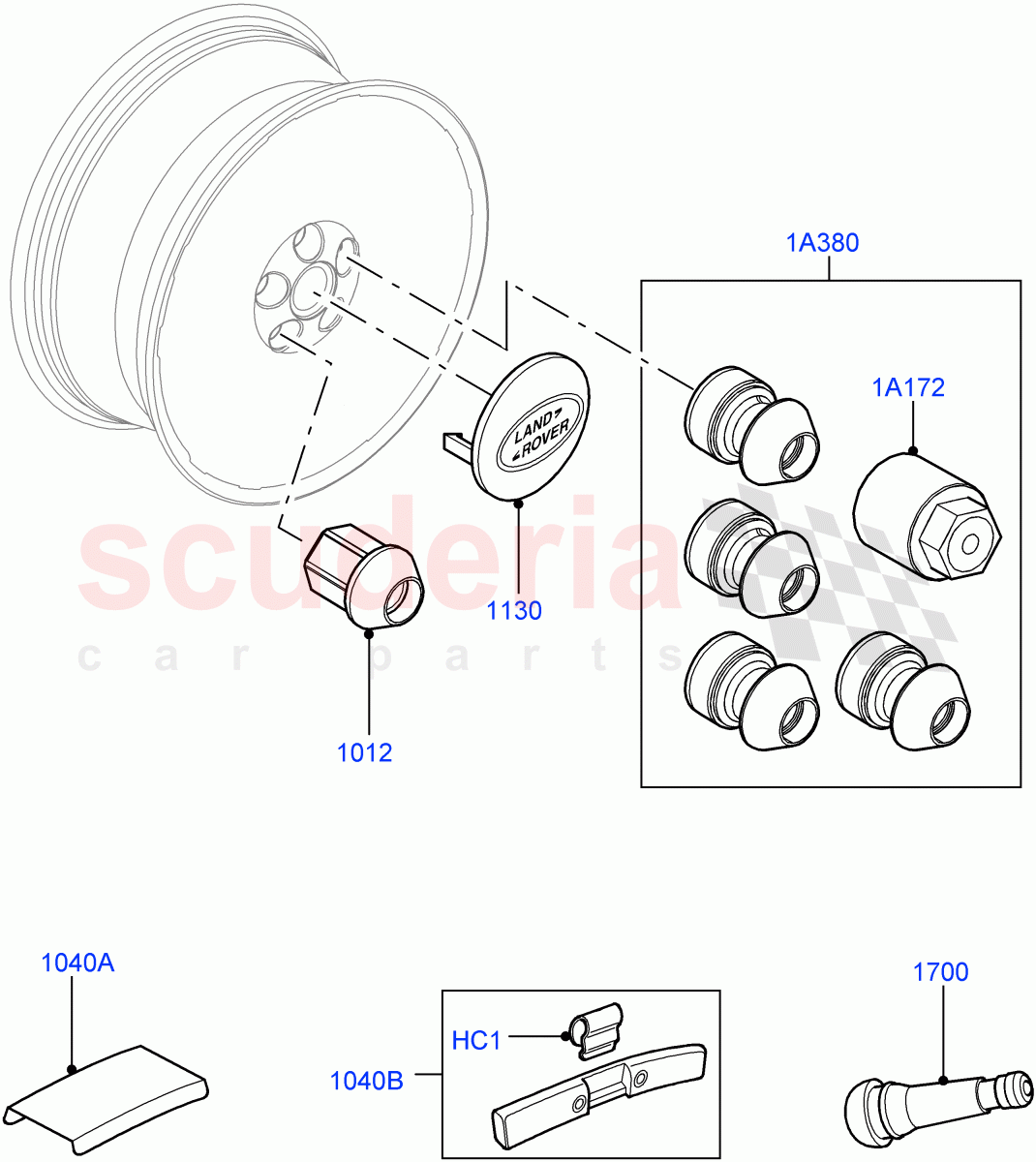 Wheels (Additional Equipment) ((V) FROMAA000001) of Land Rover Land Rover Range Rover Sport (2010-2013) [5.0 OHC SGDI SC V8 Petrol]