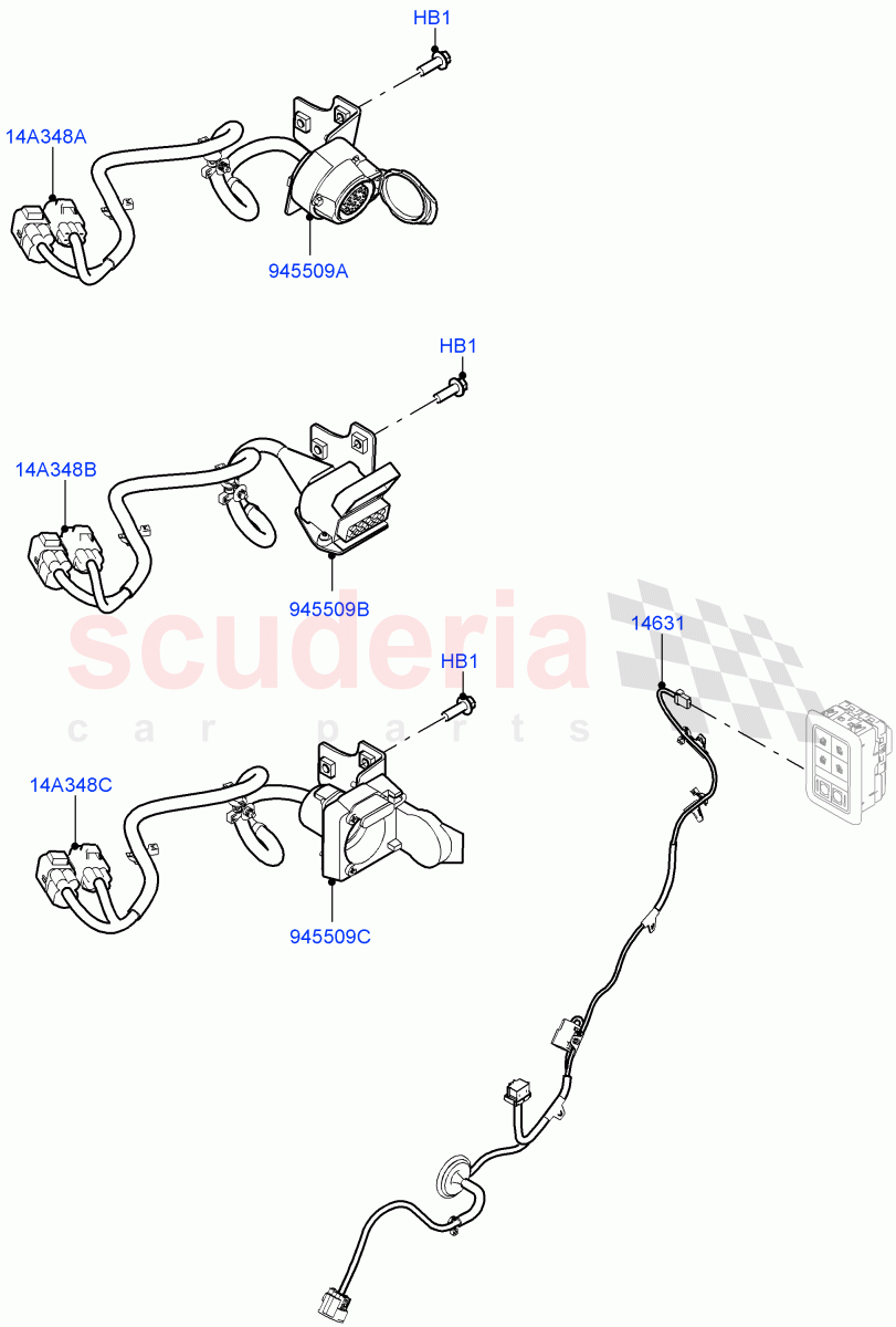 Electrical Wiring - Body And Rear (Towing) of Land Rover Land Rover Range Rover (2012-2021) [2.0 Turbo Petrol GTDI]
