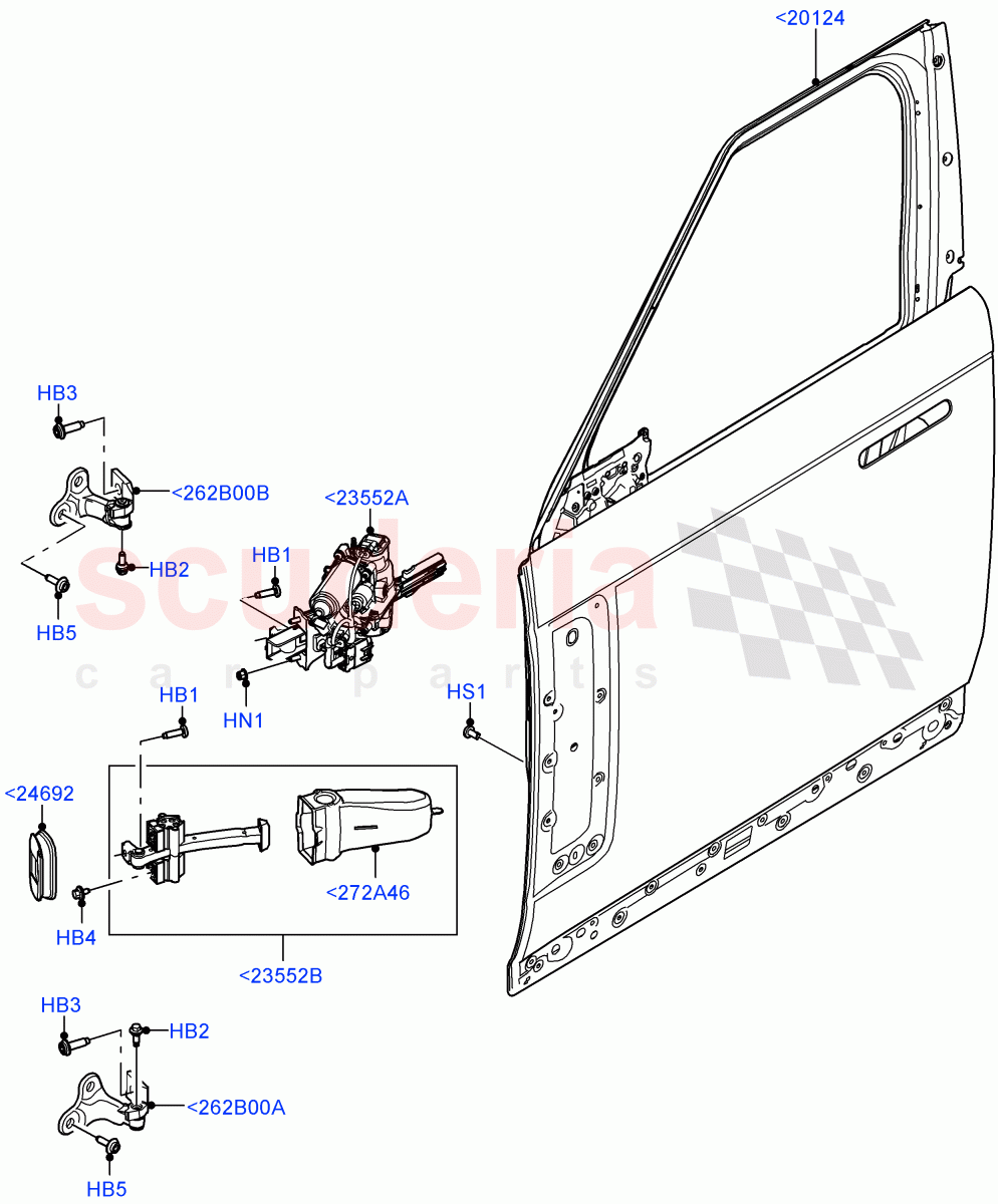 Front Doors, Hinges & Weatherstrips (Door And Fixings) of Land Rover Land Rover Range Rover (2022+) [4.4 V8 Turbo Petrol NC10]