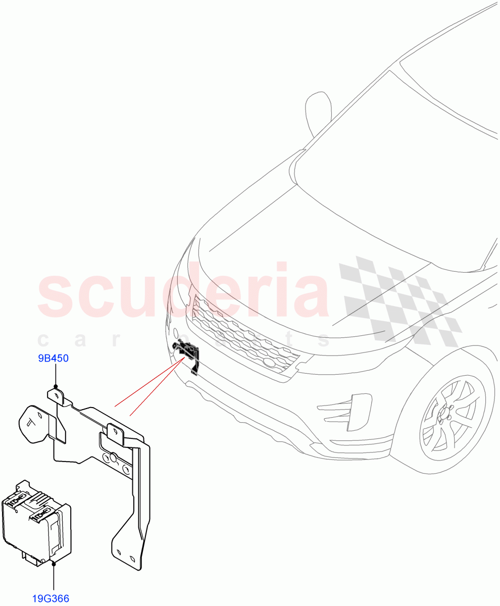 Speed Control (2.0L AJ20D4 Diesel Mid PTA, Halewood (UK), ACC + Adaptive Lane Control, 2.0L AJ20D4 Diesel High PTA, ACC + Stop/go, 2.0L AJ20D4 Diesel LF PTA) ((V) TOLH999999) of Land Rover Land Rover Range Rover Evoque (2019+) [2.0 Turbo Diesel]