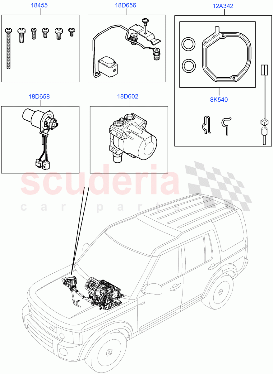 Auxiliary Fuel Fired Pre-Heater (Page C) (With Fuel Fired Heater) ((V) FROMAA000001) of Land Rover Land Rover Discovery 4 (2010-2016) [4.0 Petrol V6]