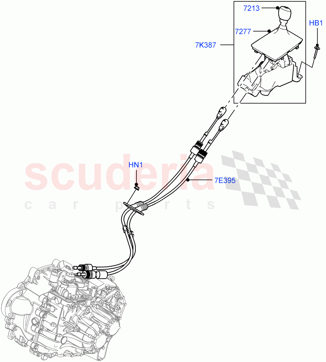 Gear Change Lever - Manual Trans (6 Speed Manual Trans-JLR M66 2WD, Halewood (UK), 6 Speed Manual Trans M66 - AWD) of Land Rover Land Rover Discovery Sport (2015+) [2.0 Turbo Diesel]