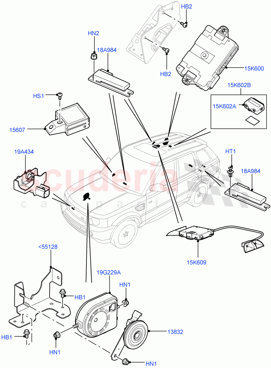 Anti-Theft Alarm Systems ((V) FROMAA000001) of Land Rover Land Rover Range Rover Sport (2010-2013) [5.0 OHC SGDI NA V8 Petrol]