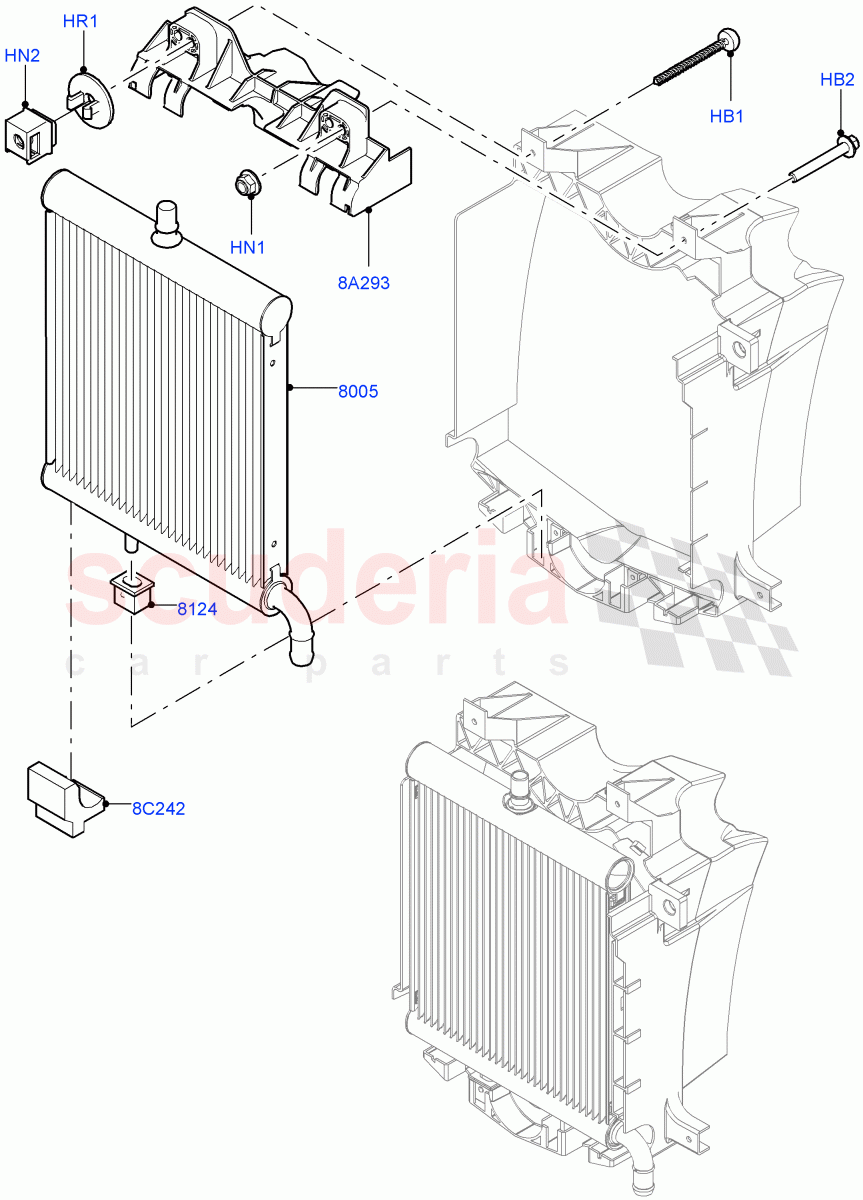 Radiator/Coolant Overflow Container (Auxiliary Unit, Solihull Plant Build) (3.0 V6 D Gen2 Mono Turbo, 3.0 V6 D Low MT ROW) ((V) FROMFA000001) of Land Rover Land Rover Range Rover Sport (2014+) [3.0 Diesel 24V DOHC TC]
