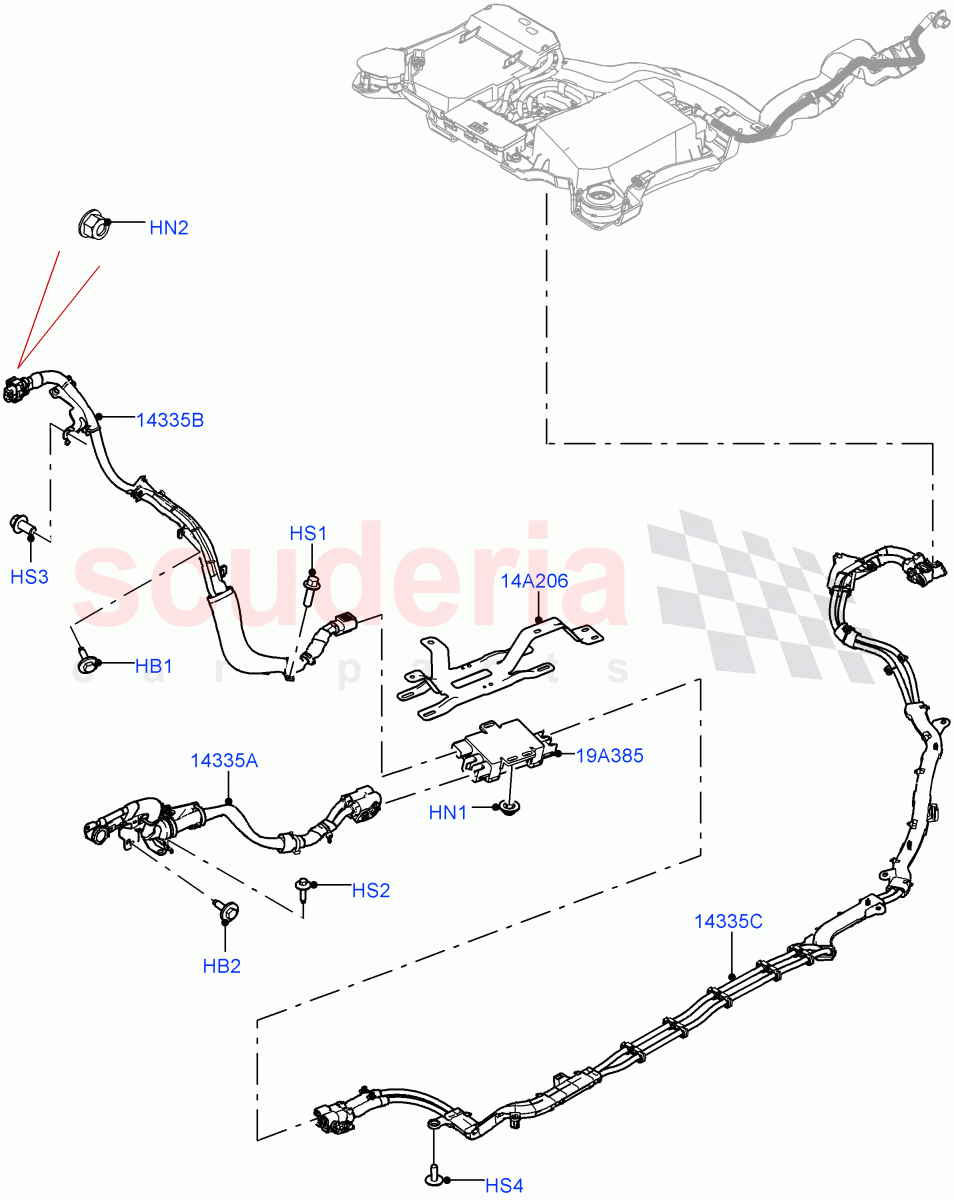 Hybrid Electrical Modules (MHEV Charging Cables and Fixings) (Electric Engine Battery-MHEV) of Land Rover Land Rover Defender (2020+) [5.0 OHC SGDI SC V8 Petrol]
