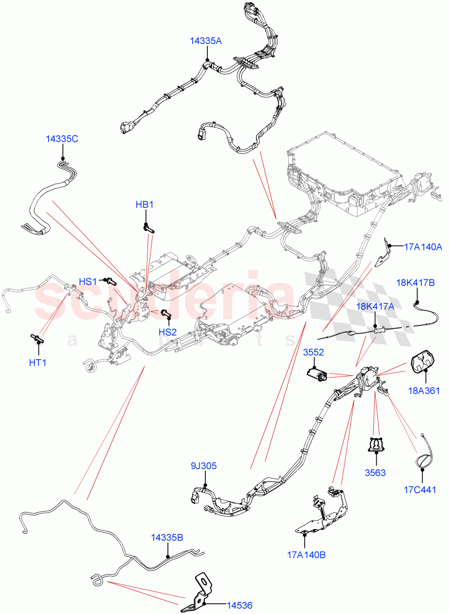 Hybrid Electrical Modules (PHEV Charging Cables And Fixings) (Electric Engine Battery-PHEV) ((V) FROMM2000001) of Land Rover Land Rover Defender (2020+) [3.0 I6 Turbo Petrol AJ20P6]