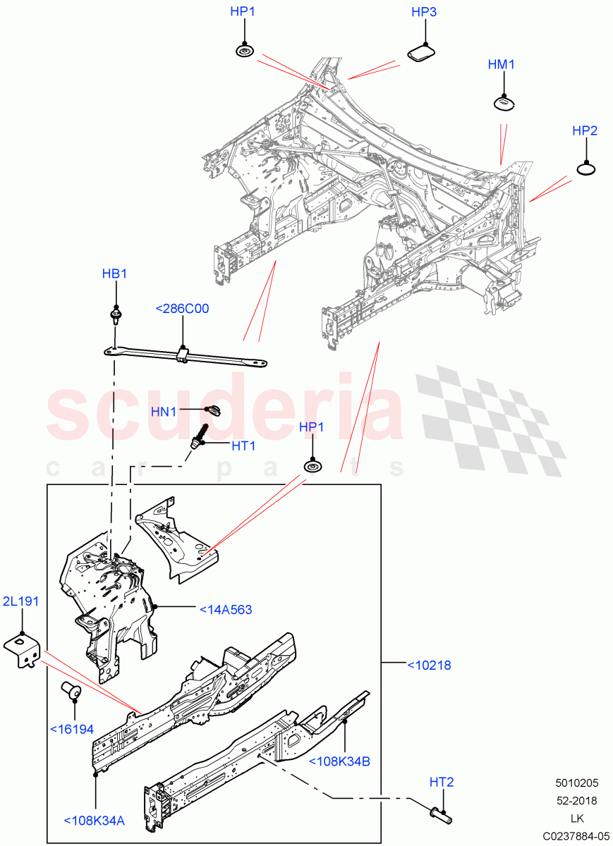 Front Panels, Aprons & Side Members (Reinforcement - Member) of Land Rover Land Rover Range Rover (2012-2021) [2.0 Turbo Petrol GTDI]