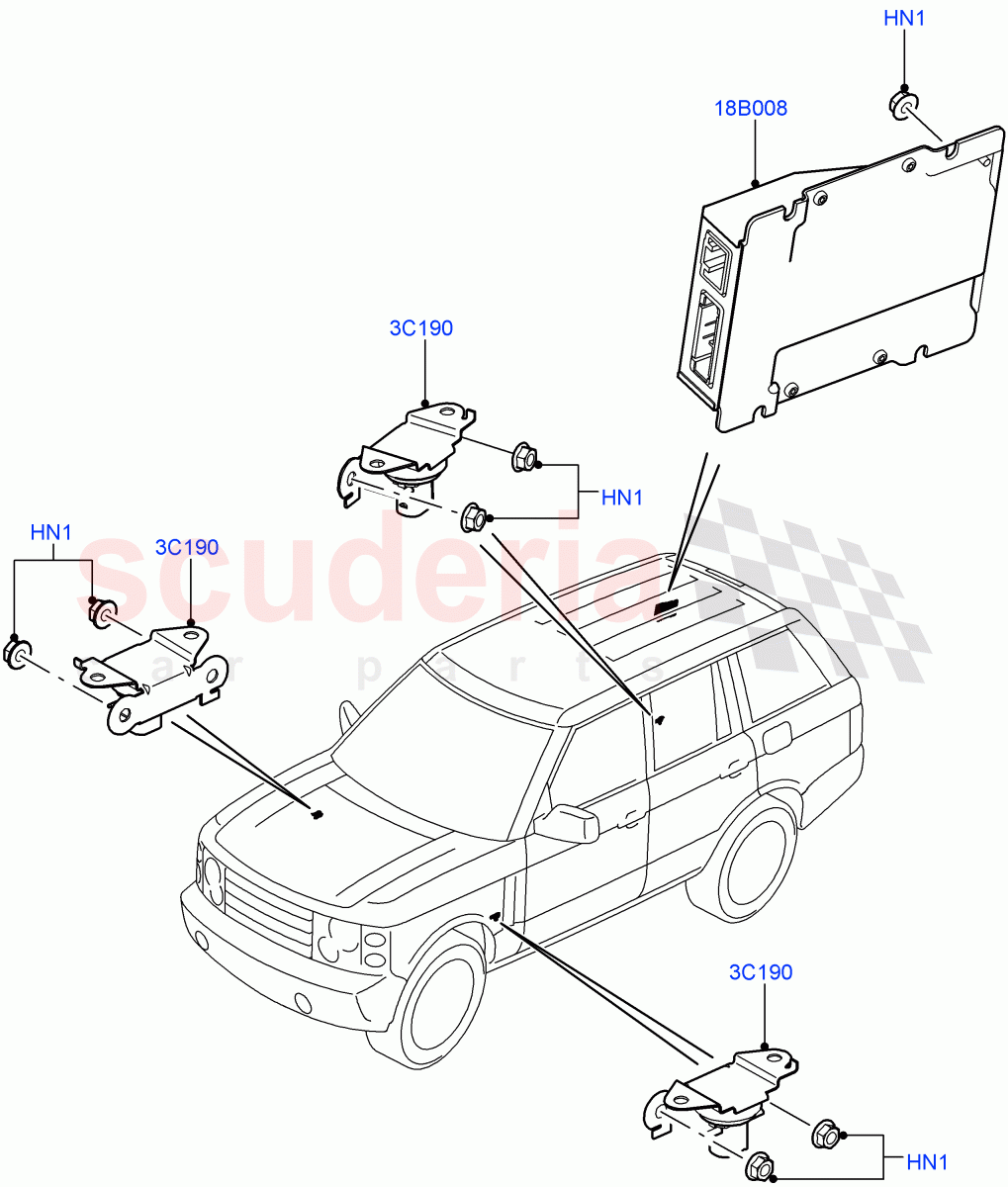 Electronic Damper Control (Less Armoured, With Continuous Variable Damping) ((V) FROMAA000001) of Land Rover Land Rover Range Rover (2010-2012) [5.0 OHC SGDI SC V8 Petrol]