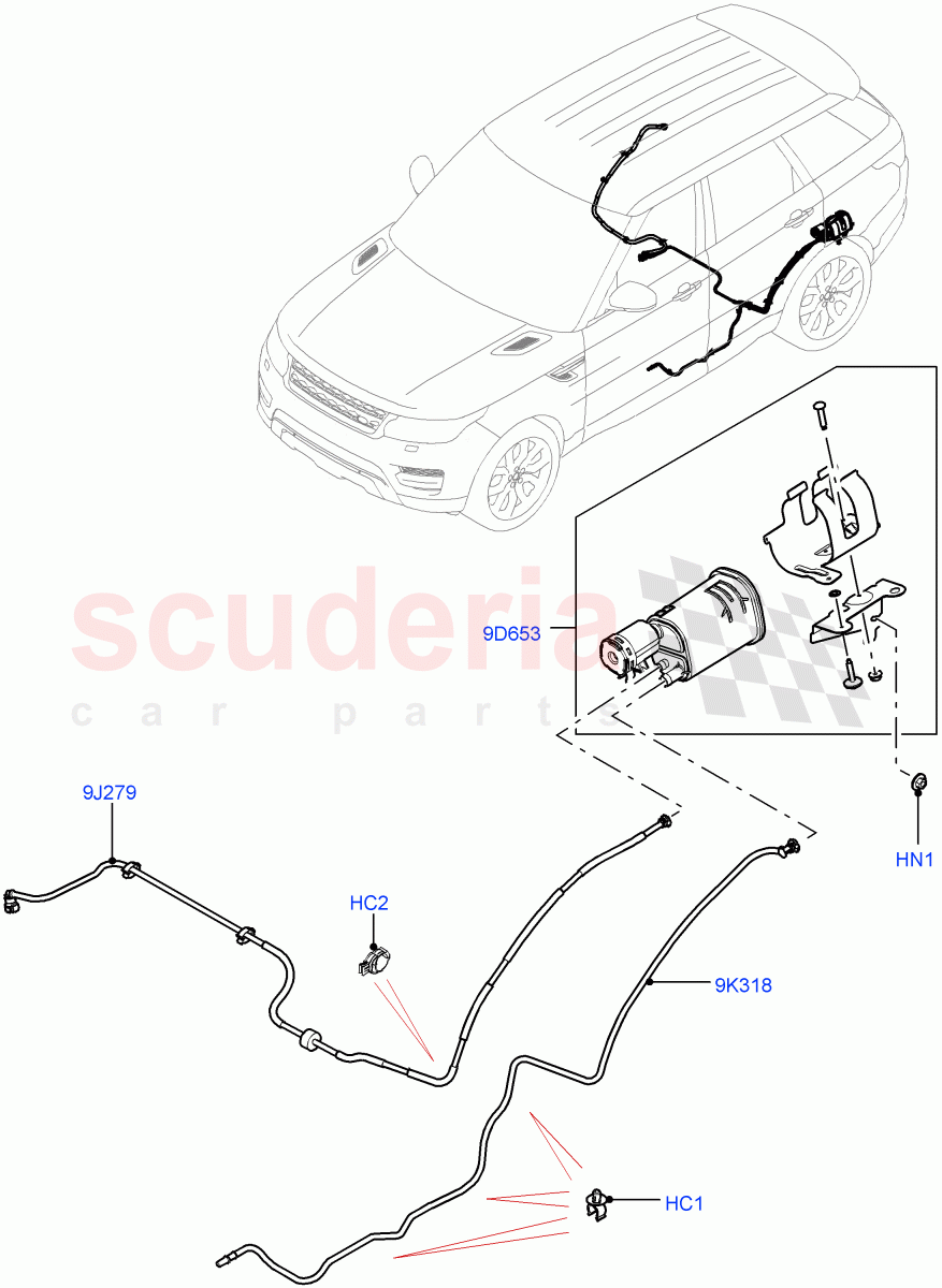 Fuel Lines (Rear) (2.0L 16V TIVCT T/C 240PS Petrol) of Land Rover Land Rover Range Rover (2012-2021) [2.0 Turbo Petrol GTDI]