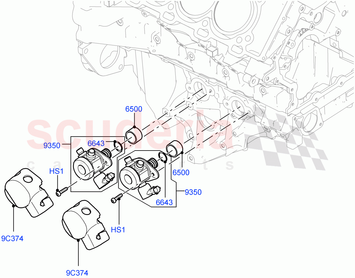 Fuel Injection Pump-Engine Mounted (Nitra Plant Build) (5.0 Petrol AJ133 DOHC CDA) ((V) FROMM2000001) of Land Rover Land Rover Defender (2020+) [5.0 OHC SGDI SC V8 Petrol]