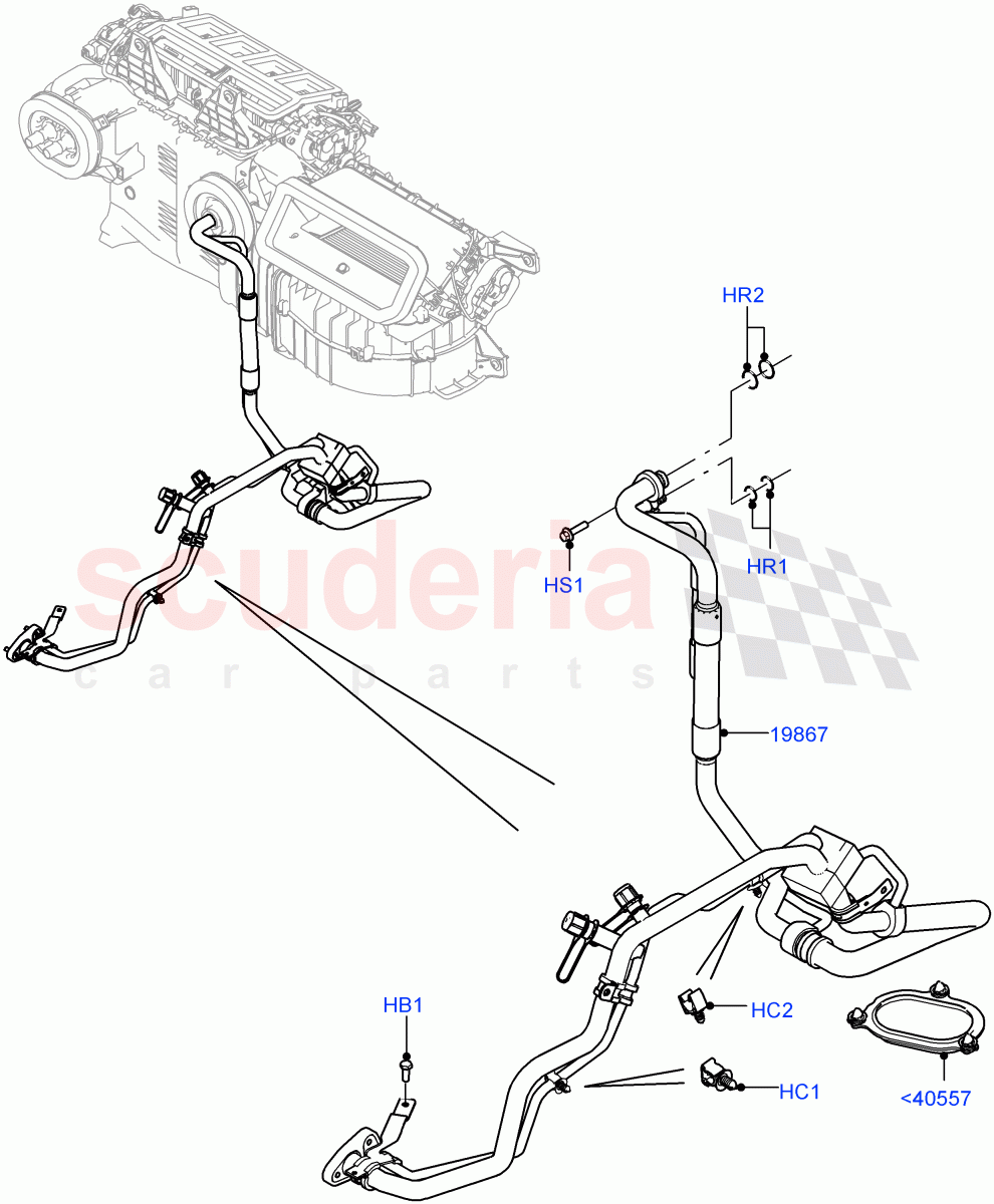 Air Conditioning Condensr/Compressr (With Front Comfort Air Con (IHKA), Premium Air Conditioning-Front/Rear) ((V) TOJA999999) of Land Rover Land Rover Range Rover Sport (2014+) [2.0 Turbo Petrol GTDI]