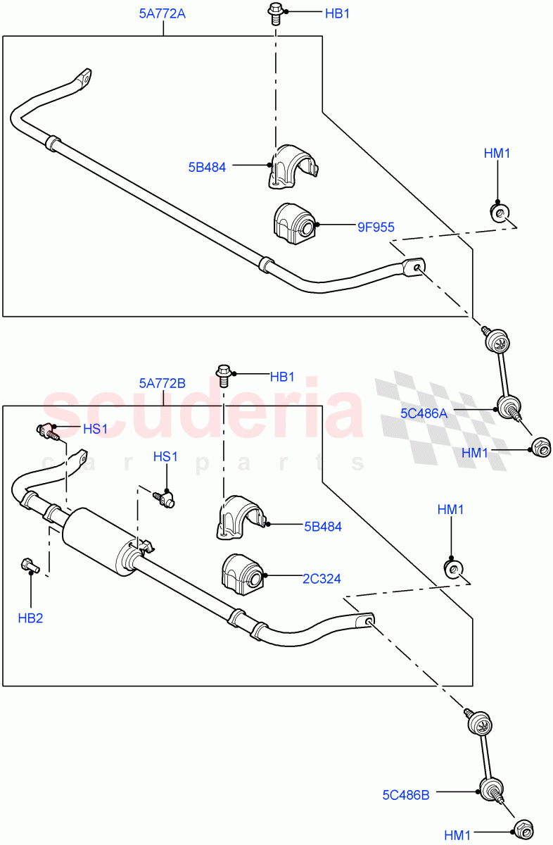 Rear Cross Member & Stabilizer Bar ((V) FROMAA000001) of Land Rover Land Rover Range Rover Sport (2010-2013) [3.0 Diesel 24V DOHC TC]