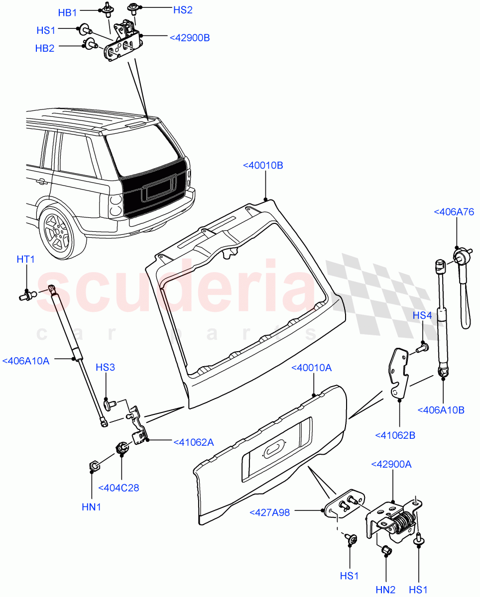 Luggage Compartment Door (Door And Fixings) ((V) FROMAA000001) of Land Rover Land Rover Range Rover (2010-2012) [5.0 OHC SGDI SC V8 Petrol]