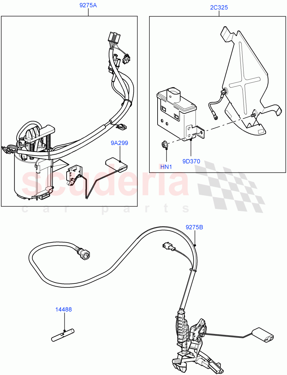 Fuel Pump And Sender Unit (5.0L OHC SGDI NA V8 Petrol - AJ133) ((V) FROMAA000001) of Land Rover Land Rover Range Rover (2010-2012) [5.0 OHC SGDI NA V8 Petrol]