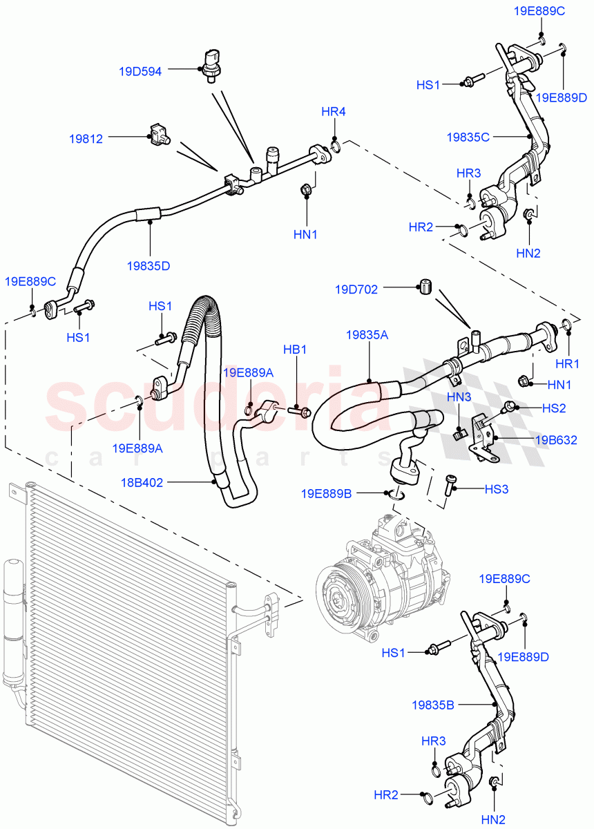 Air Conditioning System (Front) (Lion Diesel 2.7 V6 (140KW)) ((V) FROMAA000001) of Land Rover Land Rover Discovery 4 (2010-2016) [5.0 OHC SGDI NA V8 Petrol]