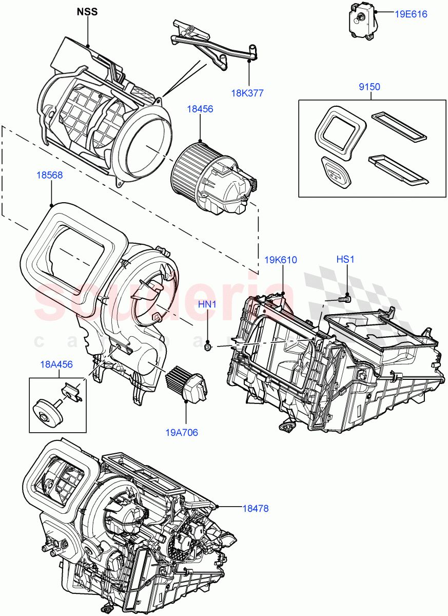 Heater/Air Cond.External Components (Changsu (China)) ((V) FROMEG000001) of Land Rover Land Rover Range Rover Evoque (2012-2018) [2.0 Turbo Petrol AJ200P]