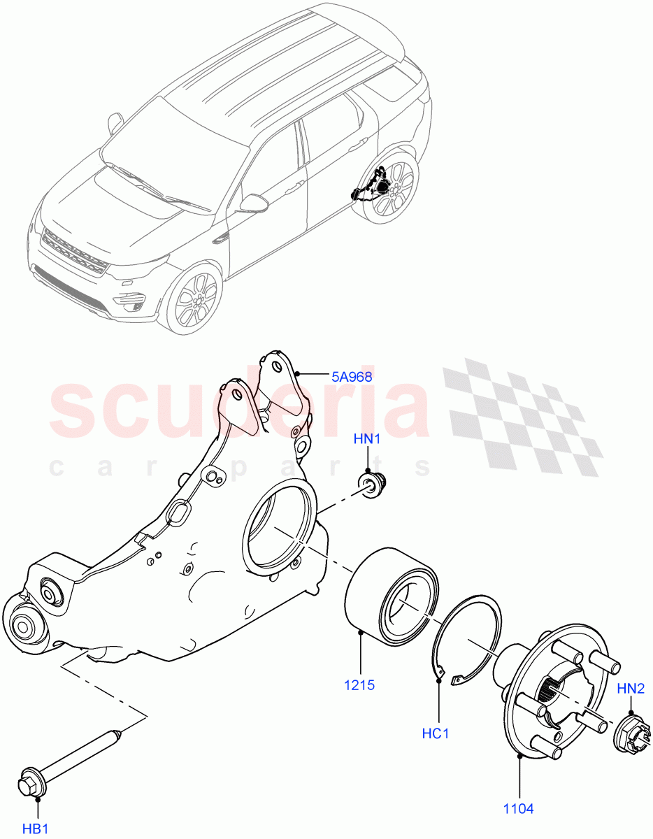 Rear Knuckle And Hub (Itatiaia (Brazil)) ((V) FROMGT000001) of Land Rover Land Rover Discovery Sport (2015+) [2.0 Turbo Petrol GTDI]
