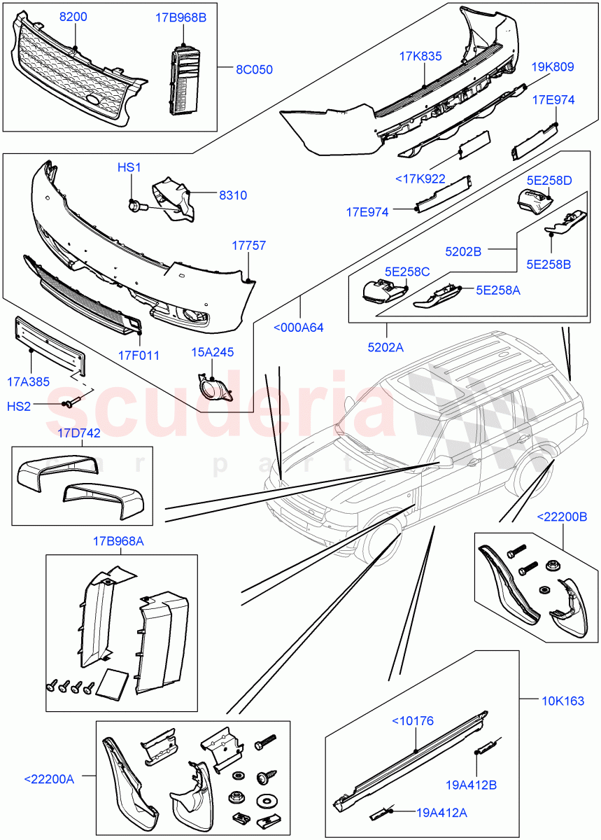 Complete Vehicle Body Dress Up Kits (Accessory) ((V) FROMAA000001) of Land Rover Land Rover Range Rover (2010-2012) [3.6 V8 32V DOHC EFI Diesel]