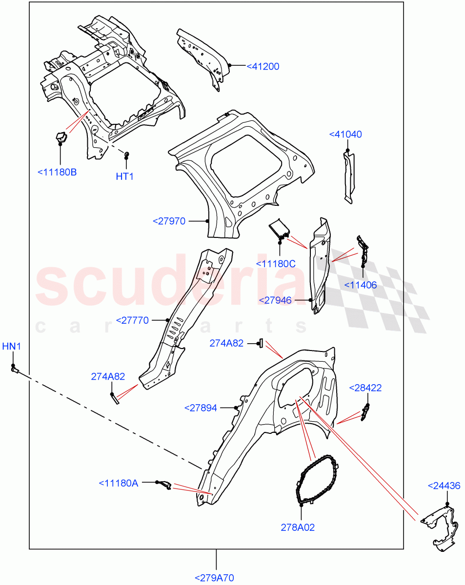 Side Panels - Inner (Middle - Rear, Inner - Rear) of Land Rover Land Rover Range Rover (2022+) [4.4 V8 Turbo Petrol NC10]