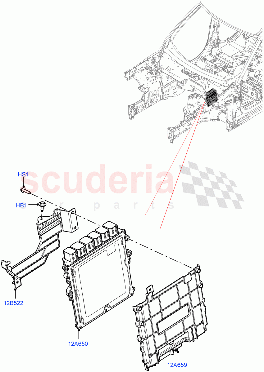 Engine Modules And Sensors (3.0L AJ20P6 Petrol High, 3.0L AJ20P6 Petrol PHEV) of Land Rover Land Rover Range Rover (2022+) [3.0 I6 Turbo Petrol AJ20P6]