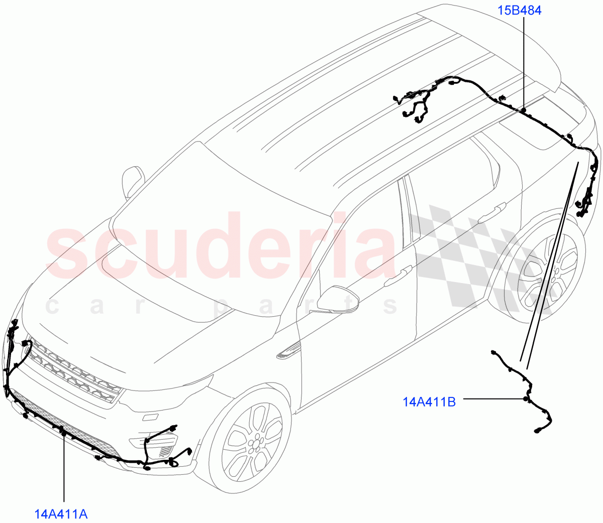 Electrical Wiring - Body And Rear (Bumper) (Changsu (China)) ((V) FROMFG000001) of Land Rover Land Rover Discovery Sport (2015+) [1.5 I3 Turbo Petrol AJ20P3]