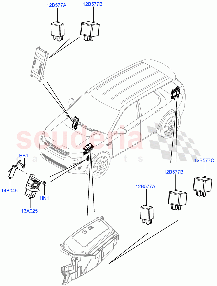 Relays (Halewood (UK)) of Land Rover Land Rover Discovery Sport (2015+) [2.0 Turbo Petrol GTDI]