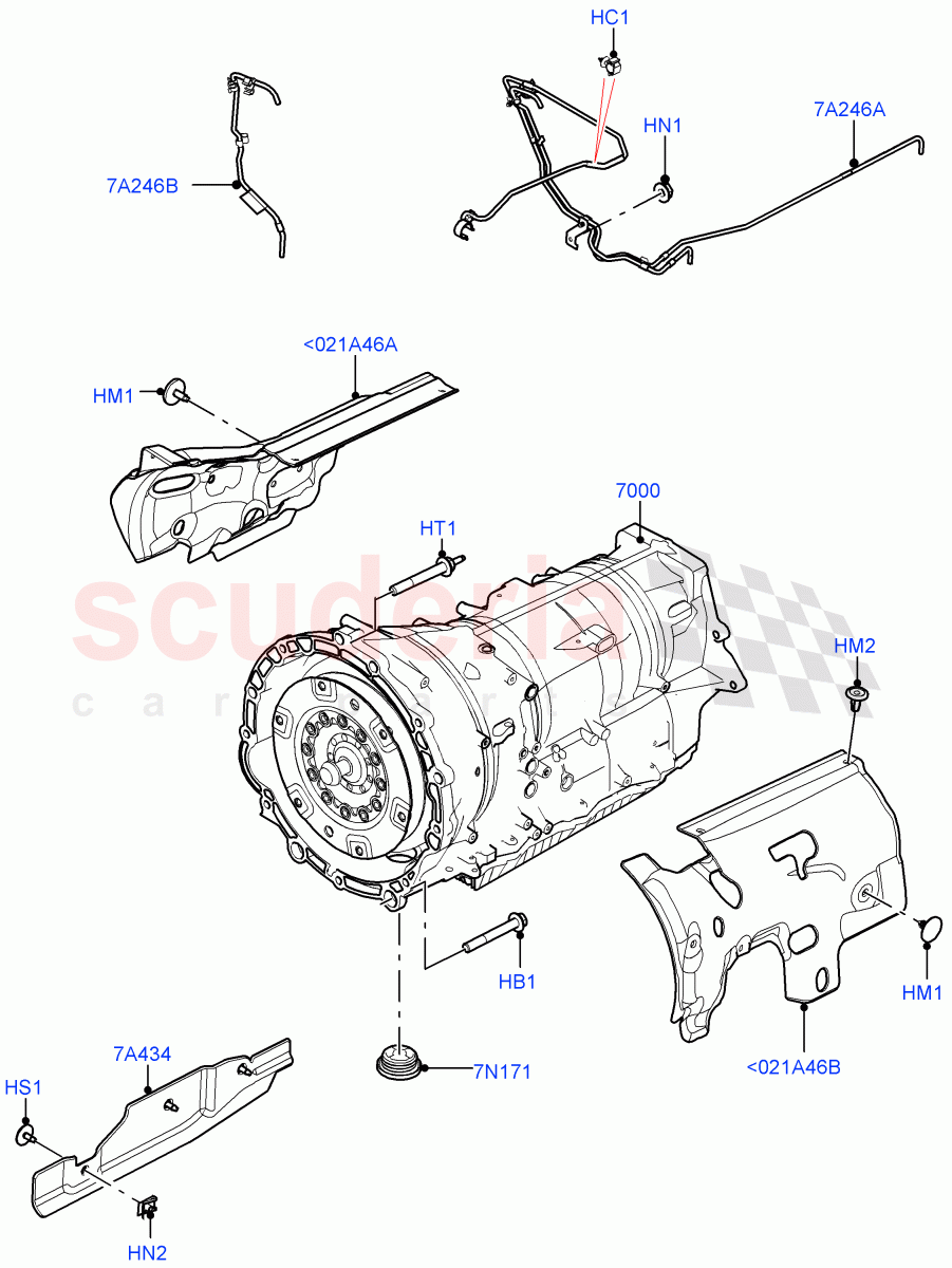 Auto Trans Assy & Speedometer Drive (3.0L AJ20D6 Diesel High, 8 Speed Auto Trans ZF 8HP76) of Land Rover Land Rover Range Rover (2022+) [3.0 I6 Turbo Petrol AJ20P6]