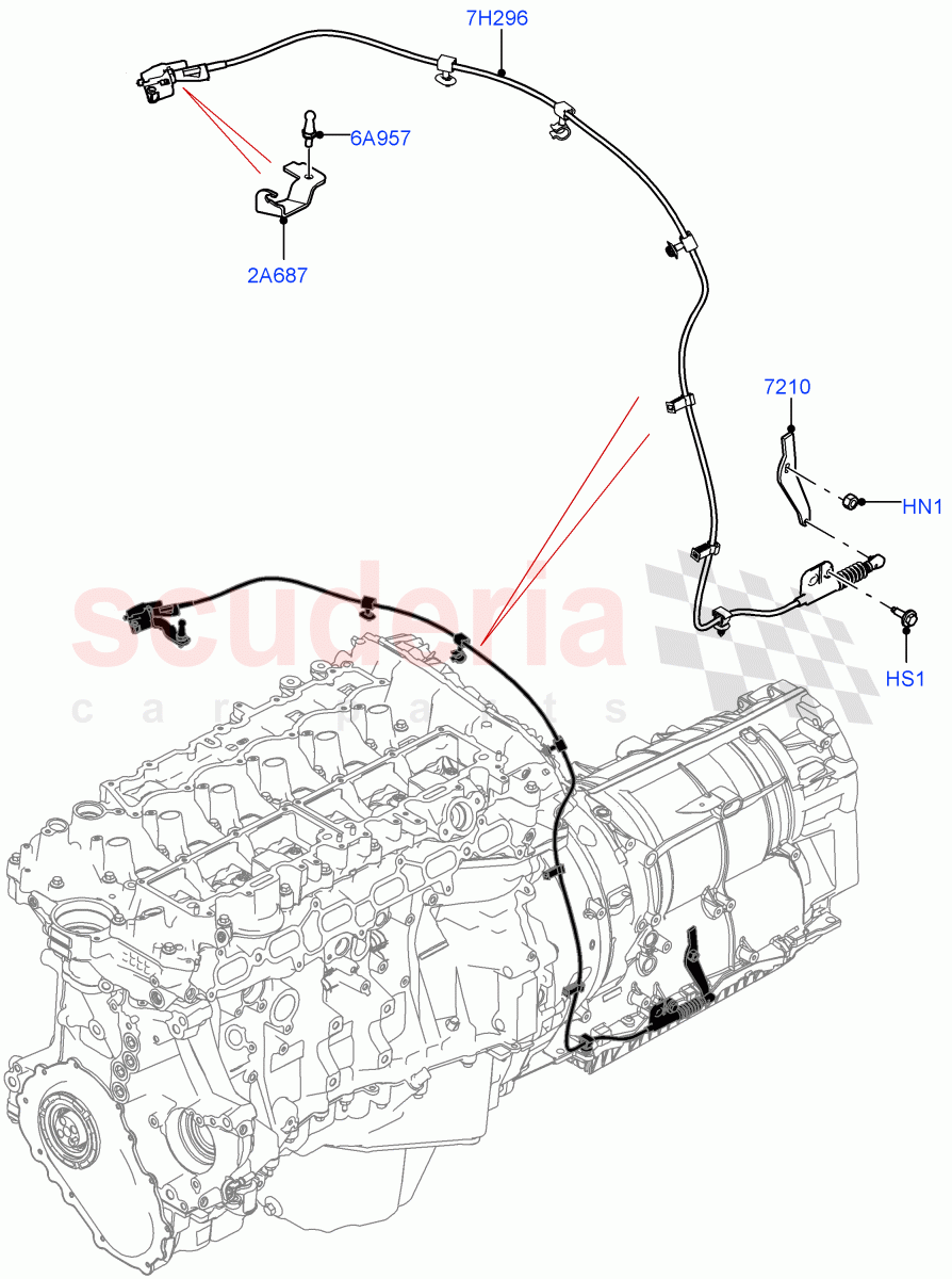 Gear Change-Automatic Transmission (Nitra Plant Build) (3.0L AJ20P6 Petrol High, 8 Speed Auto Trans ZF 8HP76, 3.0L AJ20D6 Diesel High) ((V) FROMM2000001) of Land Rover Land Rover Discovery 5 (2017+) [2.0 Turbo Petrol AJ200P]