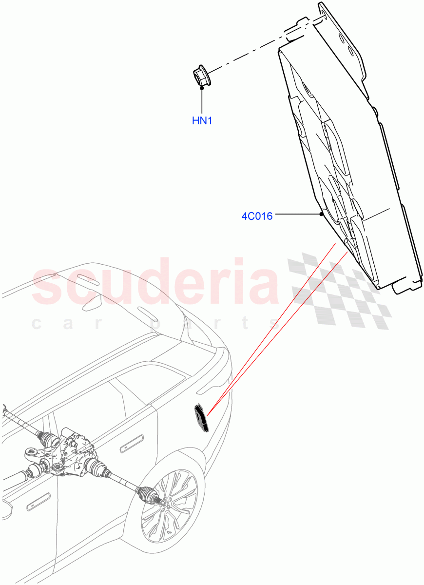 Rear Axle Modules And Sensors (Rear Axle Locking Differential, Torque Vectoring By Braking (TVBB)) of Land Rover Land Rover Range Rover Velar (2017+) [2.0 Turbo Petrol AJ200P]