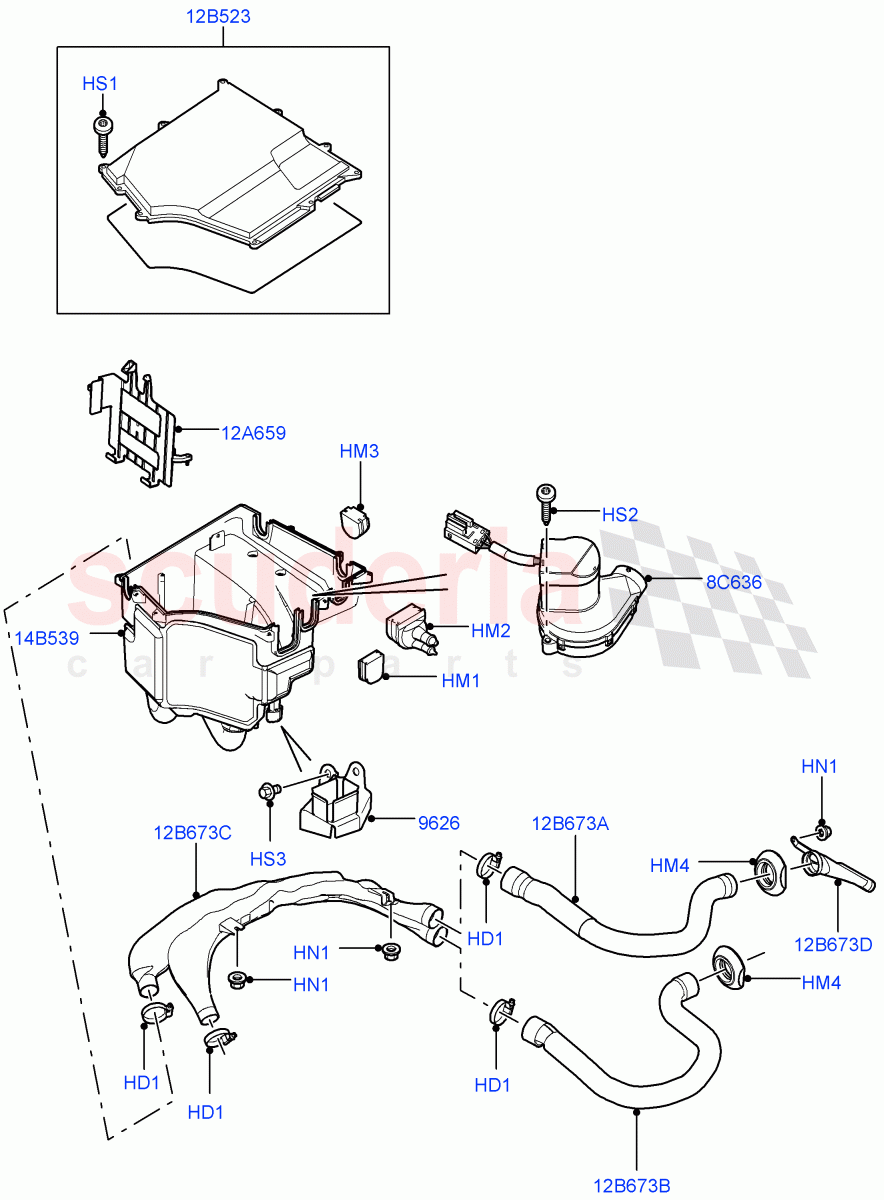 Electronic Control Box (3.6L V8 32V DOHC EFi Diesel Lion) ((V) FROMAA000001) of Land Rover Land Rover Range Rover (2010-2012) [3.6 V8 32V DOHC EFI Diesel]