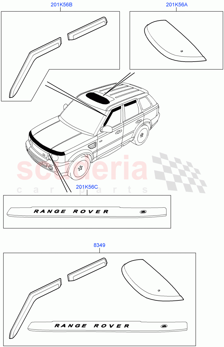 Air Deflectors (Accessory) of Land Rover Land Rover Range Rover Sport (2005-2009) [4.2 Petrol V8 Supercharged]