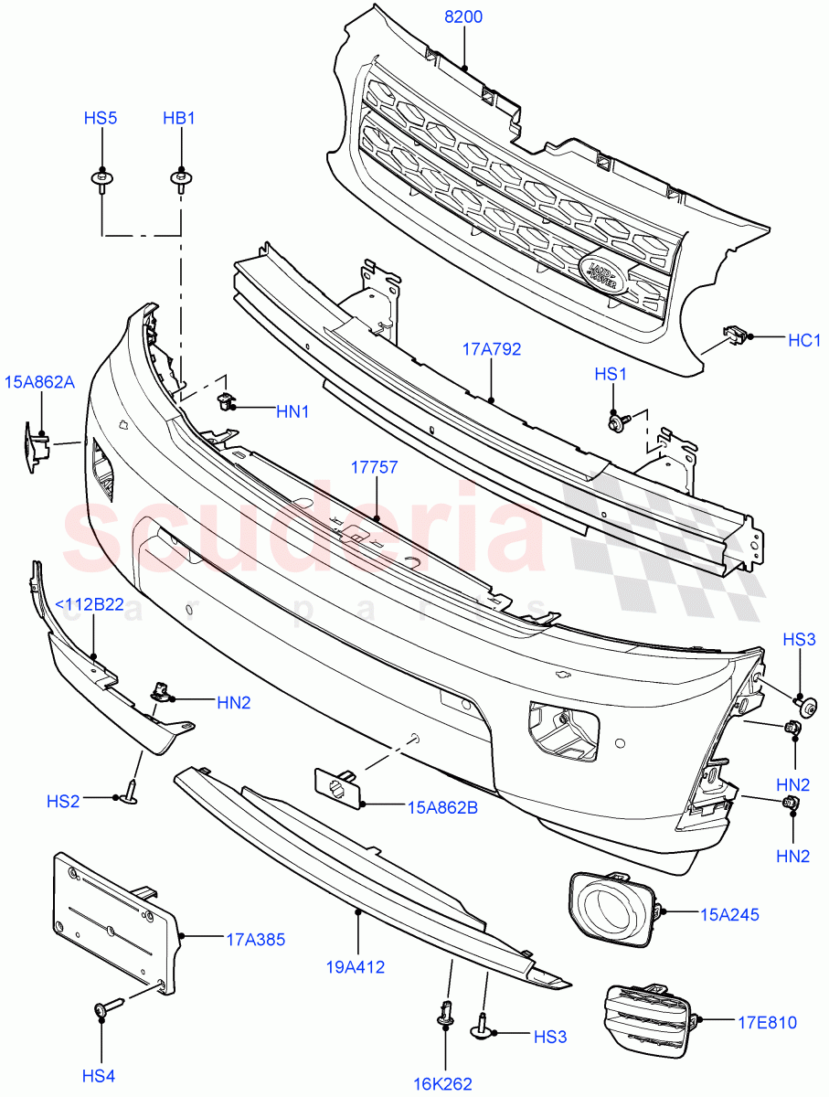 Radiator Grille And Front Bumper ((V) FROMAA000001) of Land Rover Land Rover Discovery 4 (2010-2016) [2.7 Diesel V6]